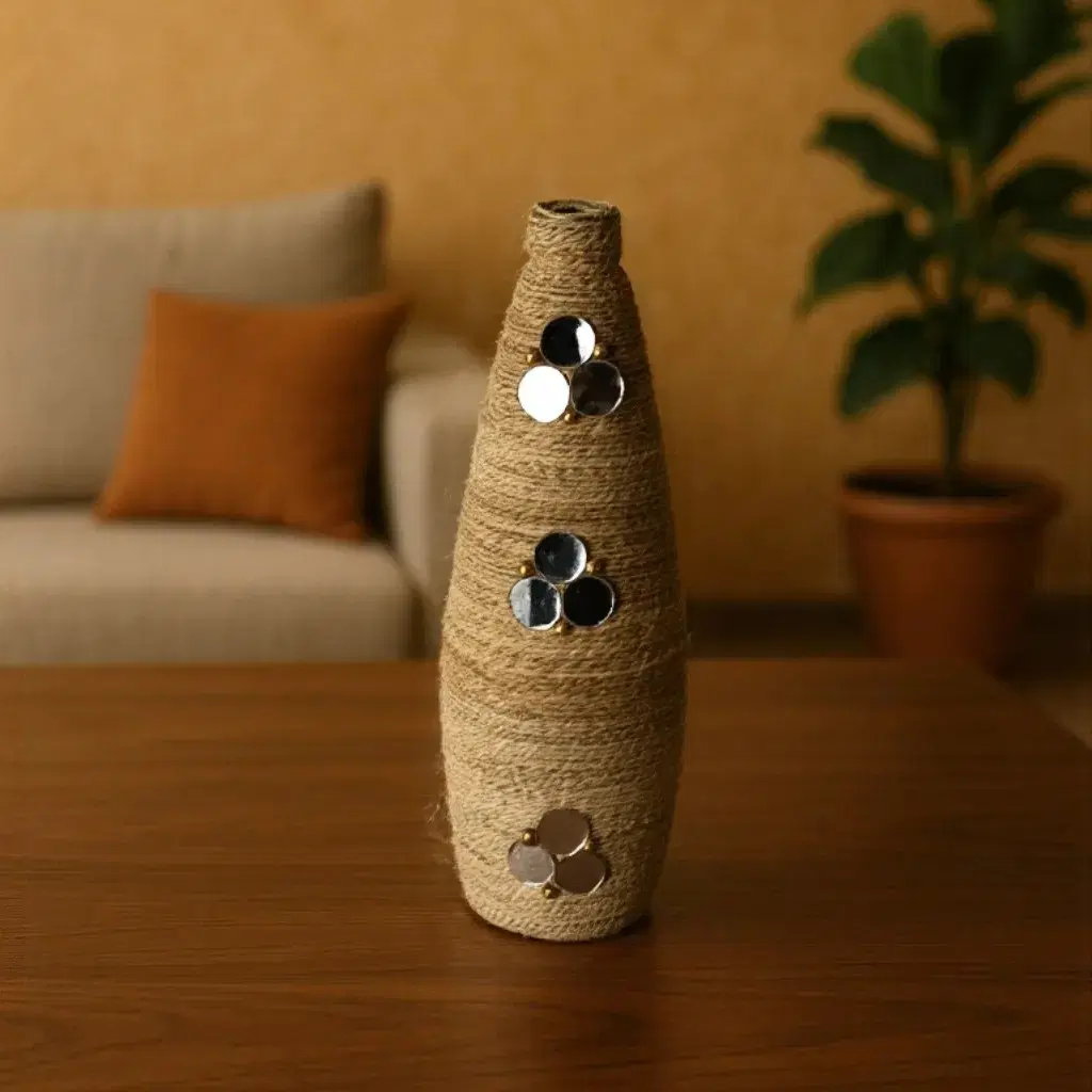 Mirror-work Decorative Bottle